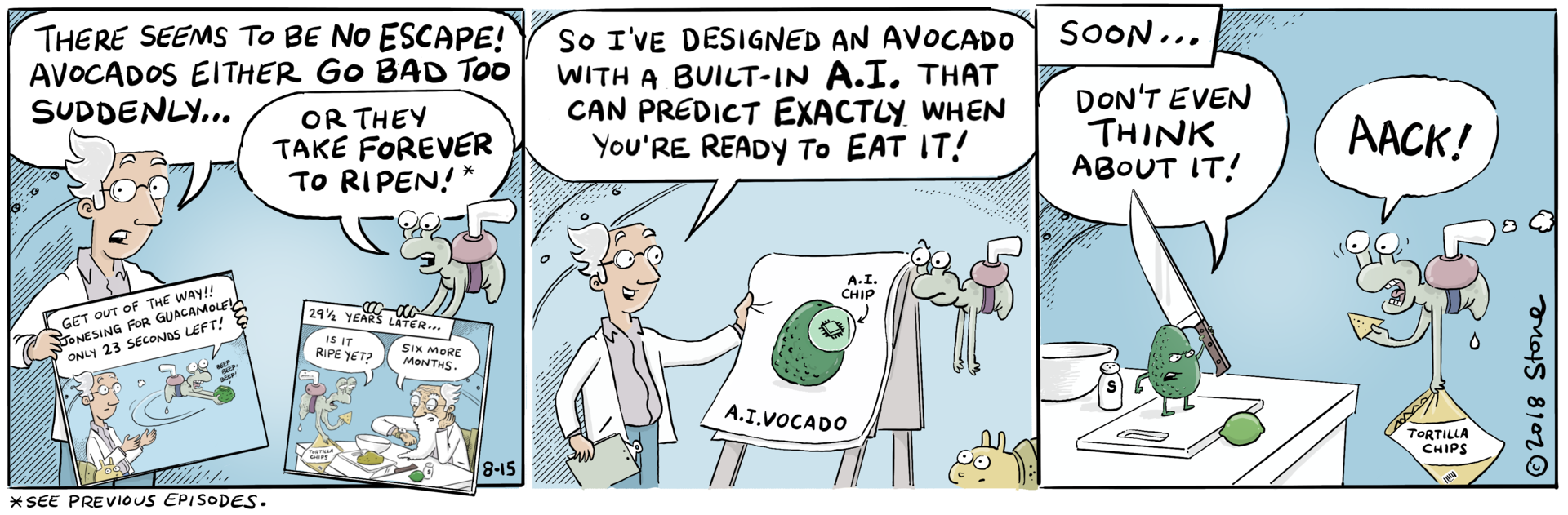 Zeno's genetically modified avocados become self-aware and wreak havok in the lab. (Part 3)