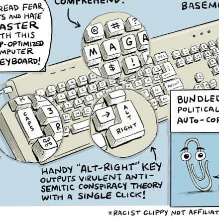 Zeno invents a USB keyboard designed for right-wing crazies.